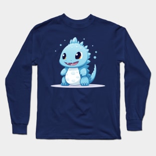 Cute blue Godzilla Long Sleeve T-Shirt